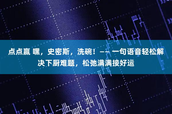 点点赢 嘿，史密斯，洗碗！—— 一句语音轻松解决下厨难题，松弛满满接好运