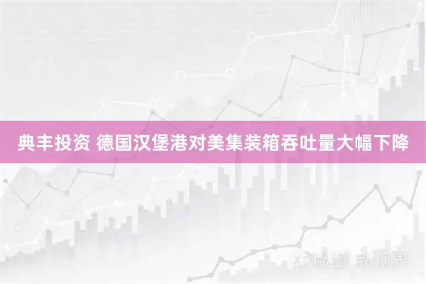 典丰投资 德国汉堡港对美集装箱吞吐量大幅下降